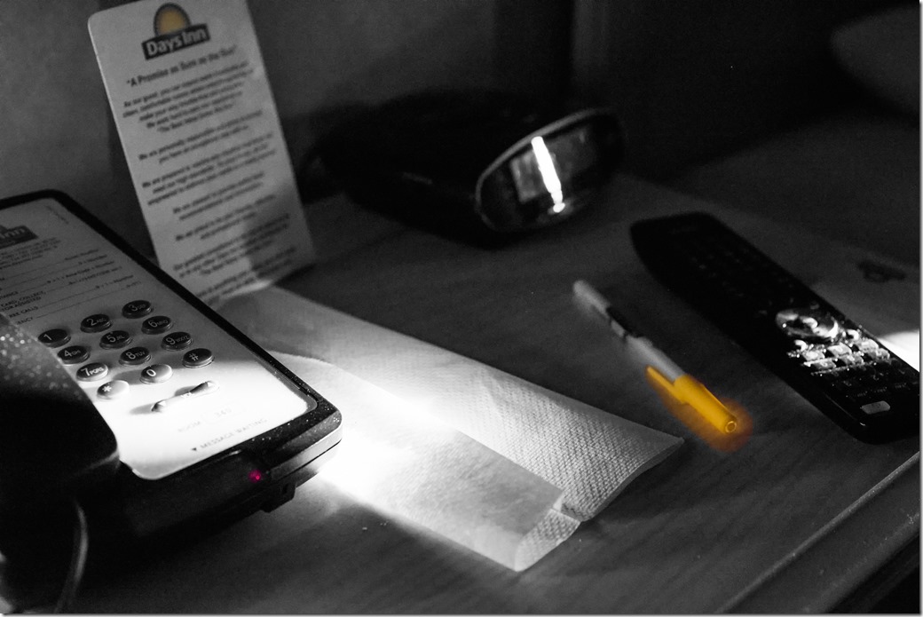 Days Inn at end of day_ bw DSC7979